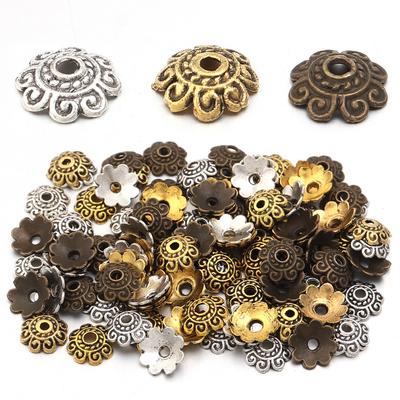 100pcs/lot Vintage Flower Bead End Caps Bead Caps Spacer Beads For Jewelry Making DIY Necklace Bracelet Earrings Accessories