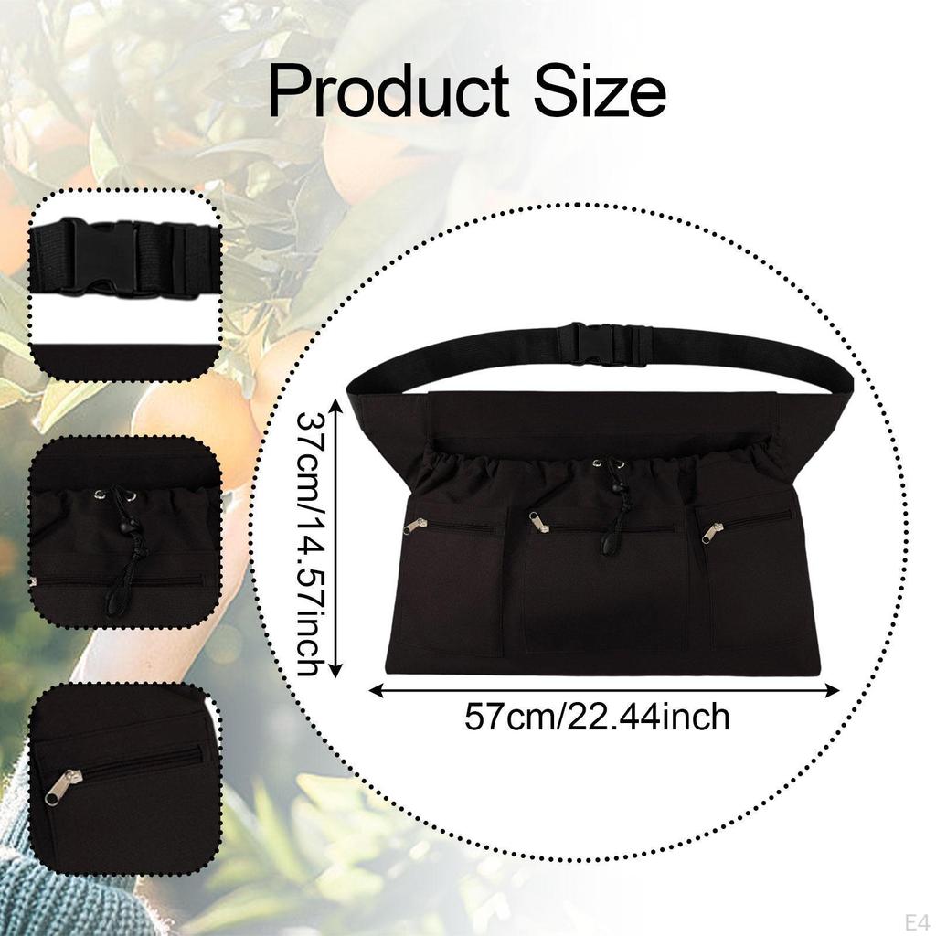 Picking Apron, Harvest Apron for The Garden, Practical Storage Bag with Waist Belt, Adjustable