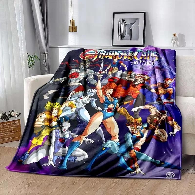 Fashion Cartoon Thundercats Printed Blanket Picnic Blankets Warm Blanket Soft and Comfortable Blanket Home Travel Birthday Gifts