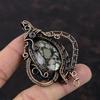 Kupferfarbener Opal-Anhänger Kupferdraht-umwickelter Anhänger Echter Edelstein Handgefertigter Anhänger Kupferdraht-Wickelschmuck Anhänger zum Geschenk Heilstein