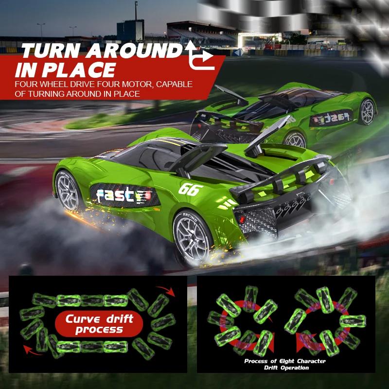 Non-Toxic 20Km/H High-Speed Drift Car Rc Racing 2.4G Remote Control Car Race Electric 4Wd Drive Toy For Children Kids Children Christmas Gifts