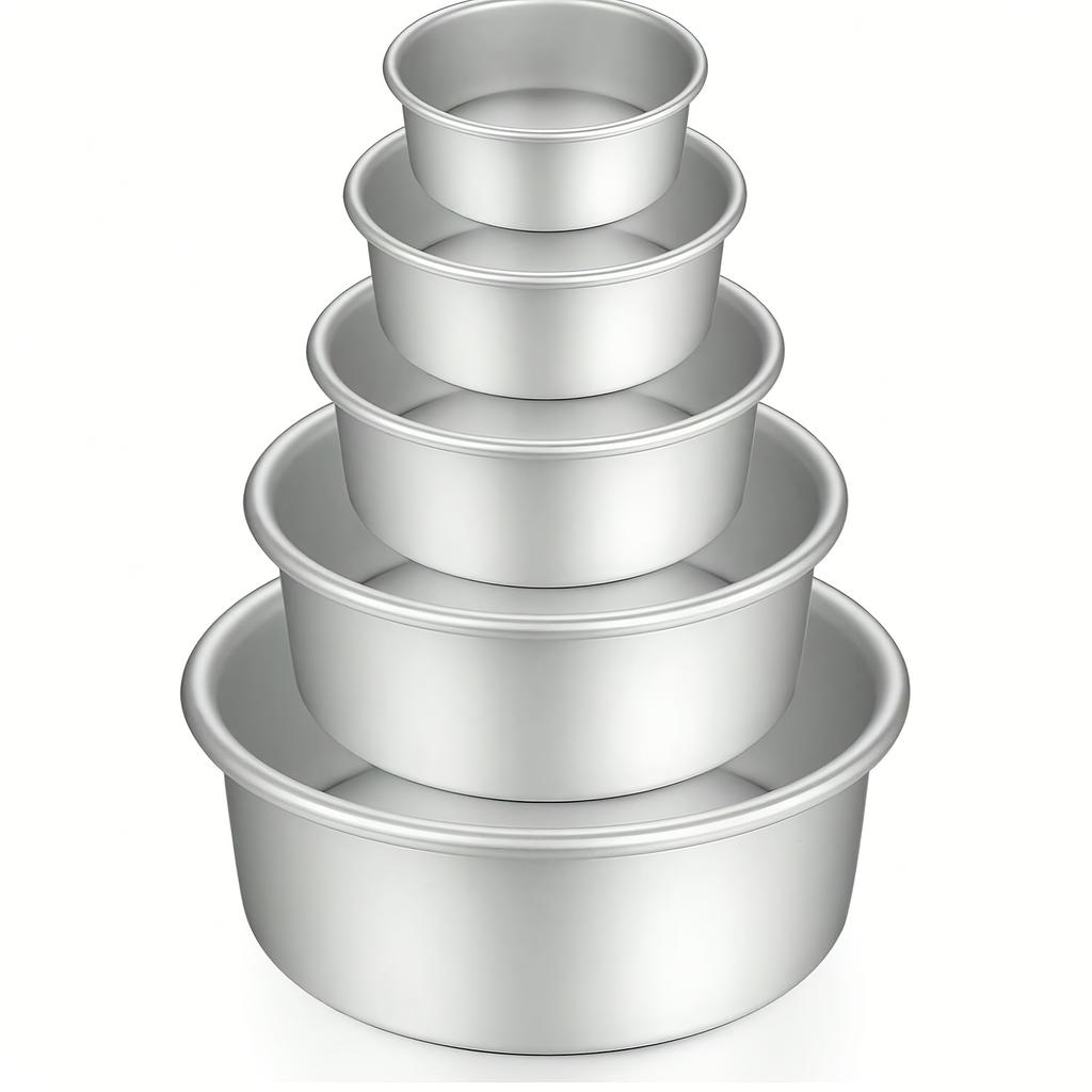 Nonstick Round Cake Pans for a Variety of Desserts,Made from Aluminum with a Rolled Edge,Perfect for Chiffon Cakes And More