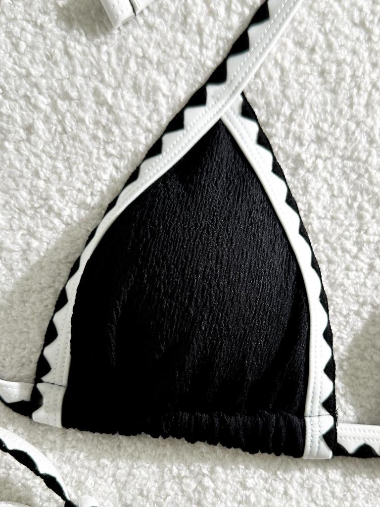 Women's Multicolor Solid Color Swimsuit - Sexy Ins Style Bikini for the Beach