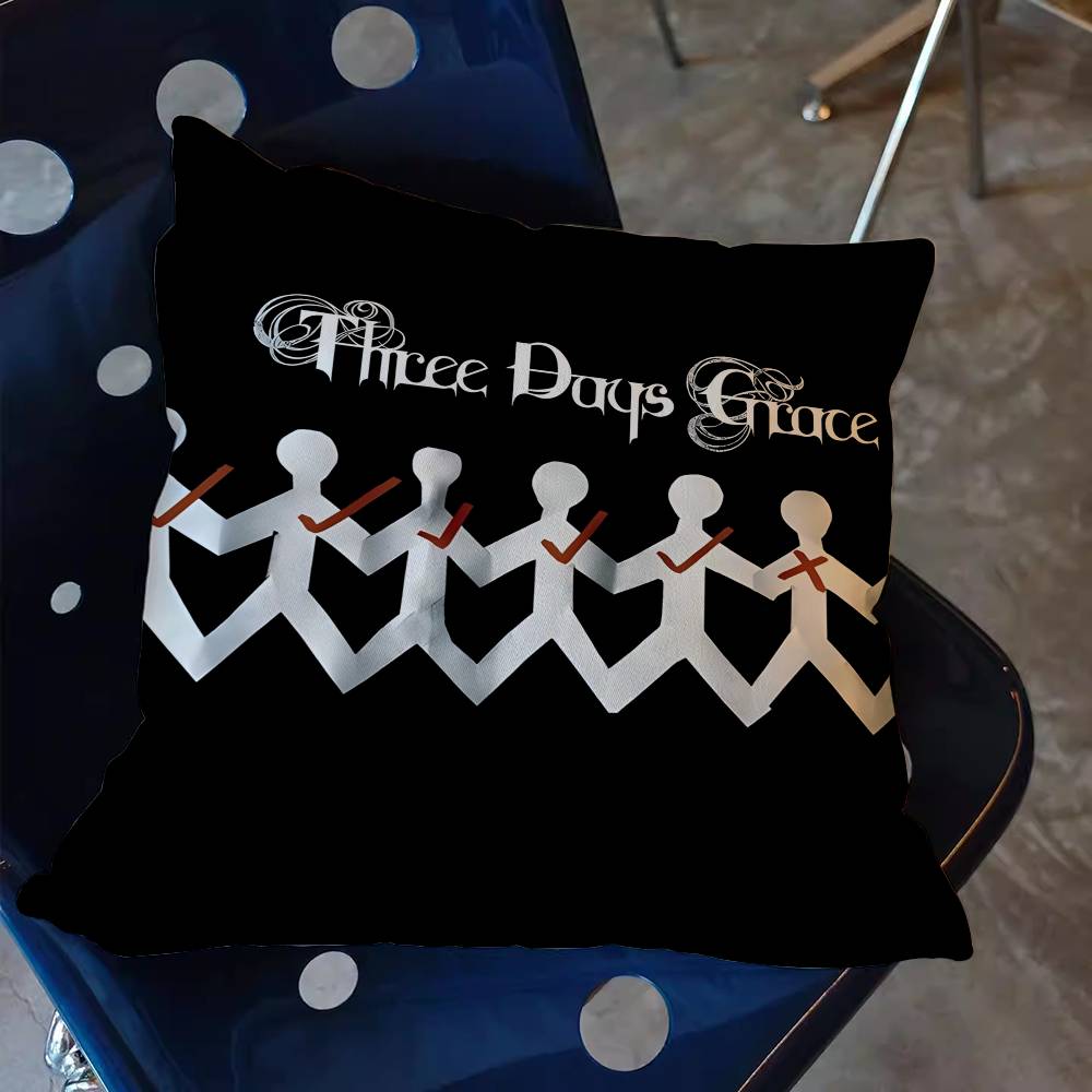 Band Hardrock TThree Days Grace Pillow Cover Design cushion Cover decor Holiday Decorati