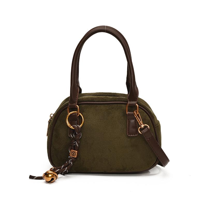 2025 New Design Vintage Maillard Niche Portable Bowling Bag Women's Commuter Versatile Messenger Bag