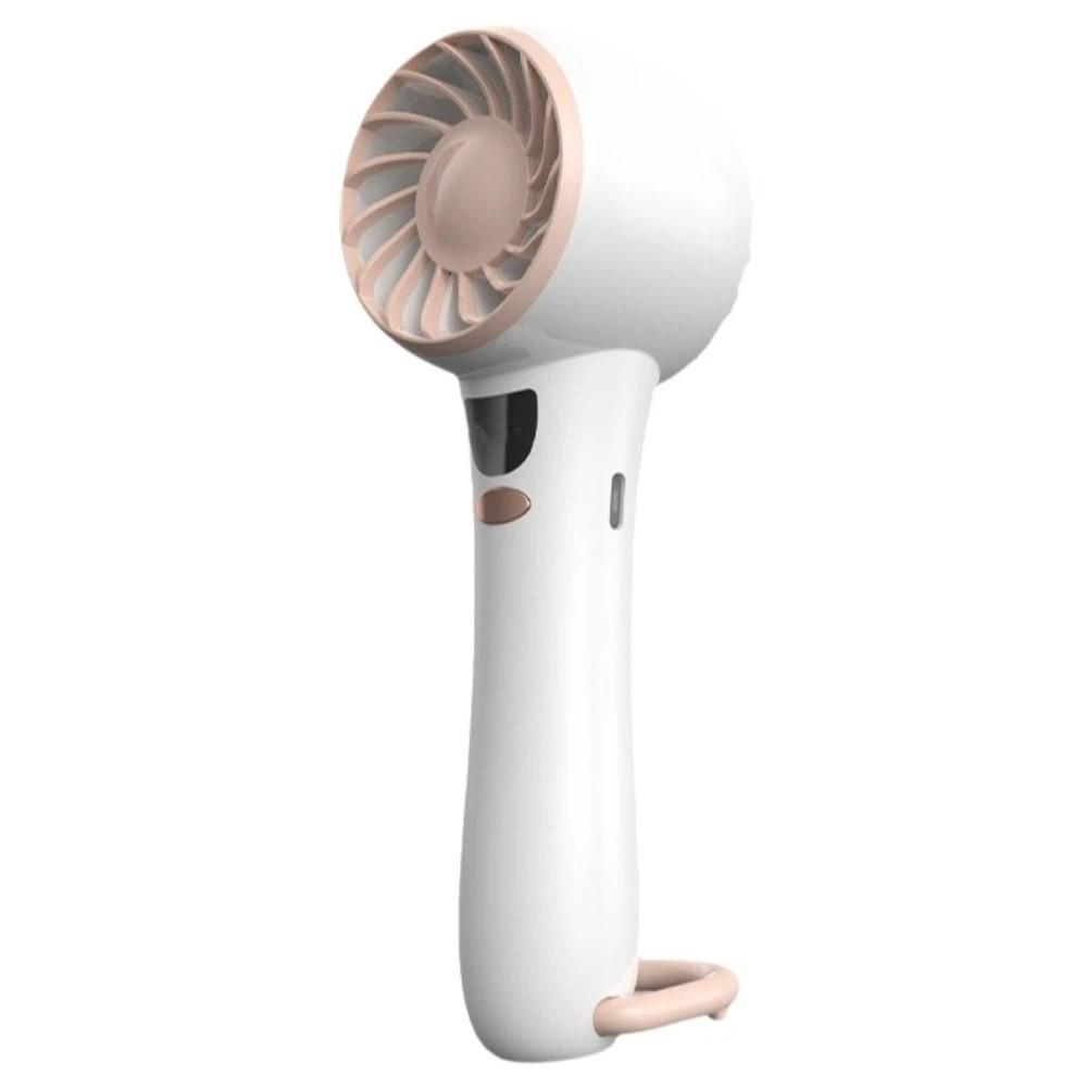 

Digital Display USB Rechargeable Fan 5 Speeds Cooling Fan Portable High Speed Fan Summer розовый