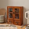 Vetrina a doppia anta in legno massello nordico stile retrò armadietto portaoggetti per articoli vari cosmetici cassetto scatola portaoggetti da scrivania