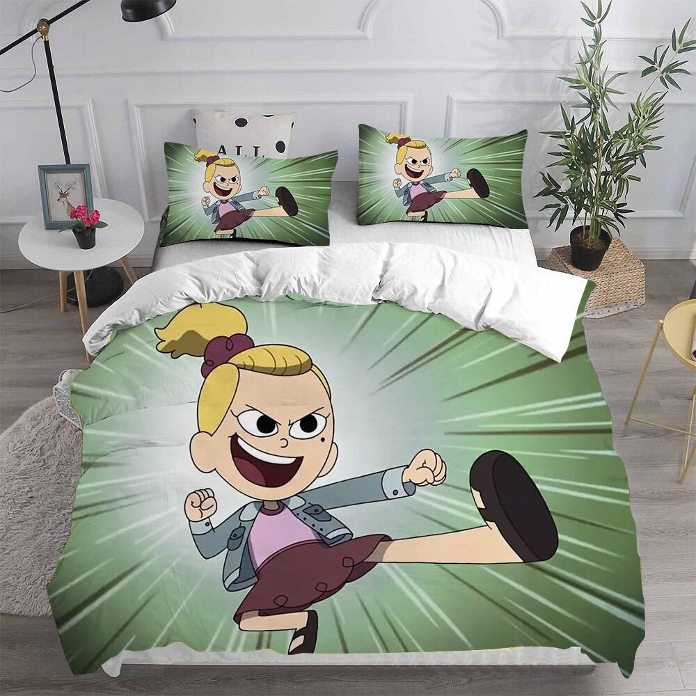 Cartoon Amphibia 3D Printed Duvet Case Girl in a Frog World Pillowcase Twin Full Queen King Size for Bedroom Decor