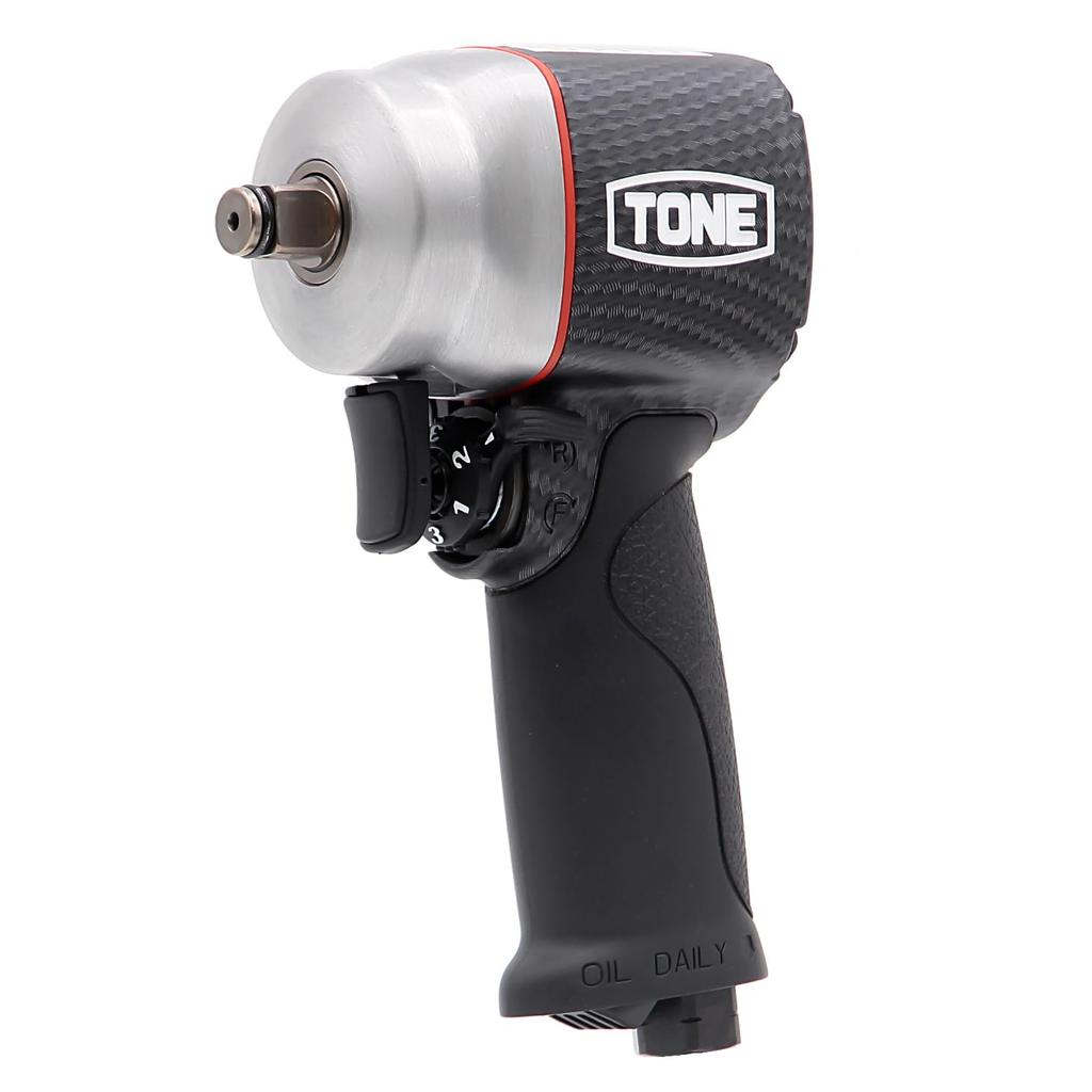 TONE Air Impact Wrench Black Carbon (Short Type, Handle) AI4201CB, 12.7mm (1/2") Drive, 610N·m Right-Hand, 700N·m Left-Hand