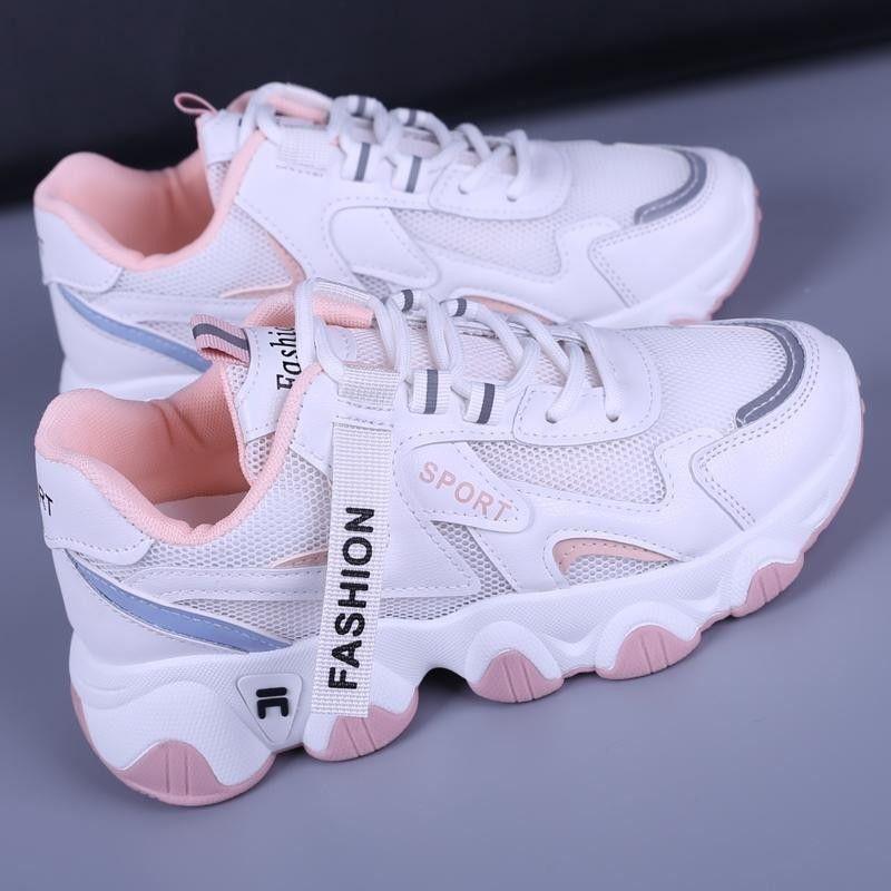 

Новая спортивная и досуговая обувь Универсальная обувь для пап Новые дышащие кроссовки для студентов Женские 40 розовый