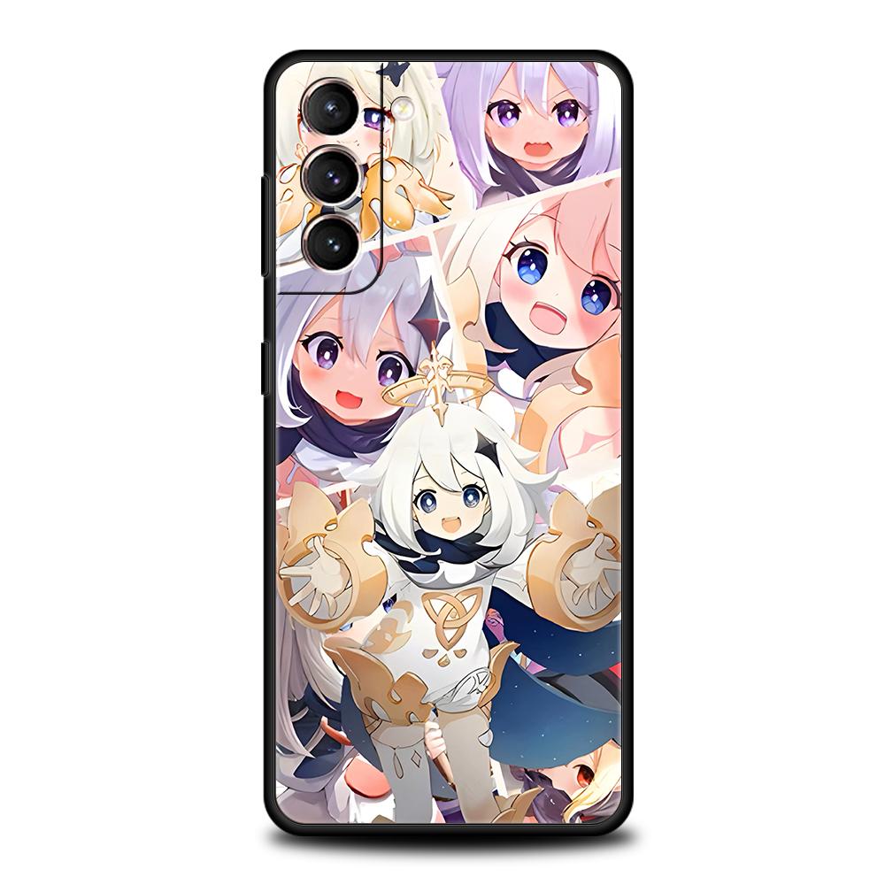 

Genshin Impact Phone Case For Samsung Galaxy S24 S23 Ultra S22 S21 S20 FE 5G S10 S10E S9 Plus S8 Silicone Black Cover Bumper Samsung S10