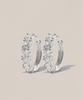 47Bag 925 Silver Tennis One-Touch Cubic Ring Earrings