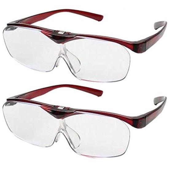 

Умный набор луп для глаз цвета темного вина x темного вина 1,6x стекло, откидной тип, 2,