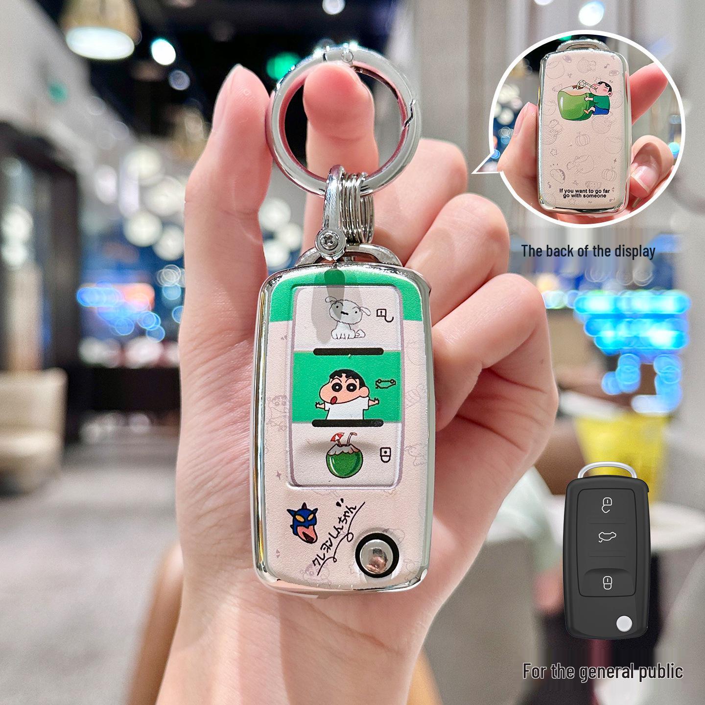 Мультяшная TPU обложка для брелока Volkswagen Sagitar, Lavida, Bora, POLO