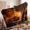 Lando Norris Flannel Blanket, Custom Name Text Personalized Soft Throw Blanket Home Decor Gift