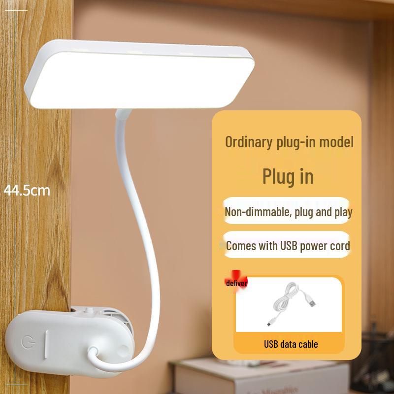 Rechargeable LED Desk Lamp with Eye Protection for Students and Kids, Clip-On Reading Light