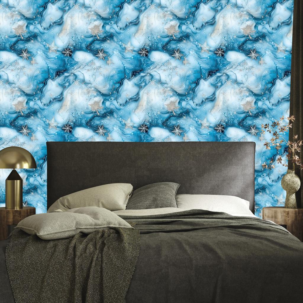 Ink Wallpaper Turquoise, Celadon and Azure for Living Room and Bedroom 50x1000