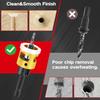 Countersink Drill Bits Set with Adjustable Aluminum Depth Five Dual-Flute Bits TCT Alloy Hole Drill Bits Kit with Wrench Storage Case