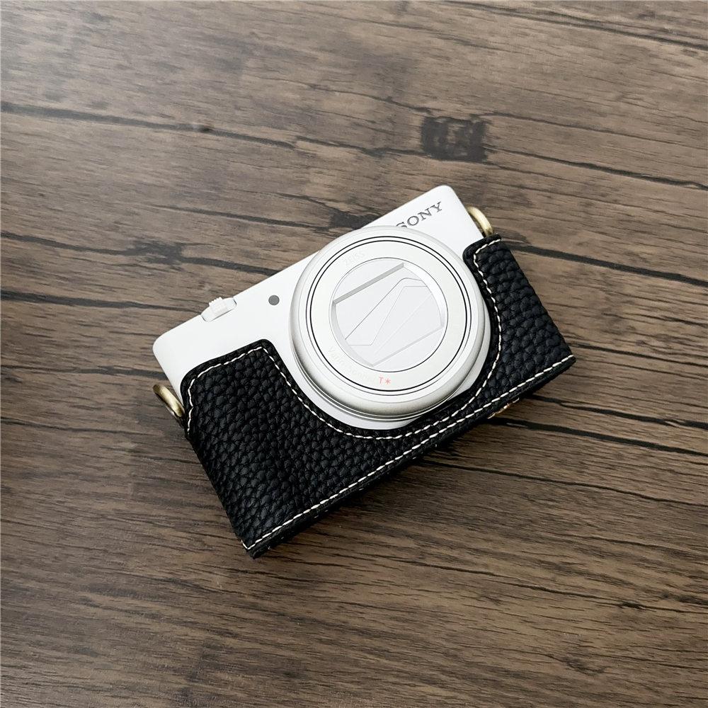 Handgefertigte PU-Leder Kamera Halbtasche für Sony ZV1F ZV-1F ZV-1M2 ZV1M2 Bodenöffnende Gehäuseabdeckung