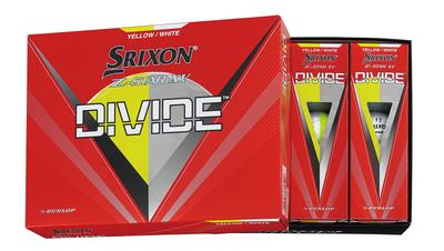 DUNLOP Golfbälle SRIXON XV DIVIDE 2023 Modell 1 Dutzend Z-STAR (12 Stück) Gelb weiss