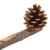 Natural Perch Bird Stand Pole Chewable Applewood Bird Perch Cage Accessories with Pine Cone for Parakeets Cockatiels