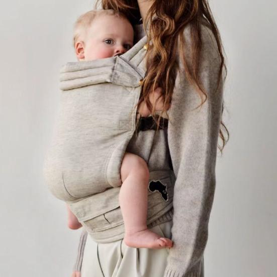 Baby Carrier with Waist Stool Linen-Cotton Blend Feeding Chair Strap 7-45lbs Adjustable Front And Back Carry Stroller Basket Accessories