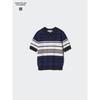 Uniqlo Cotton Popcorn Sweater  Short Sleeve  Stripe