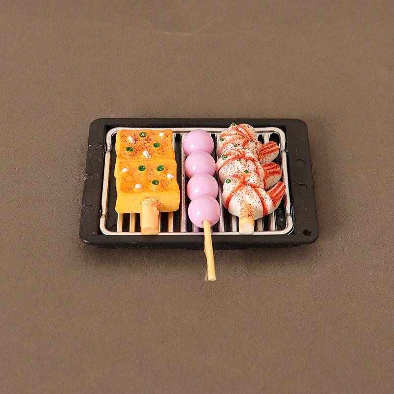 Simulation BBQ Fake Food Kitchen Toy Meat Model Skewers For Children's Food Barbecue Vegetable Meat Miniature For Doll House Toy