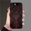 Red and black Gothic style phone case suitable for iPhone 17 16 15 14 13 12 11 Pro/Max/Plus anti drop and shockproof back cover