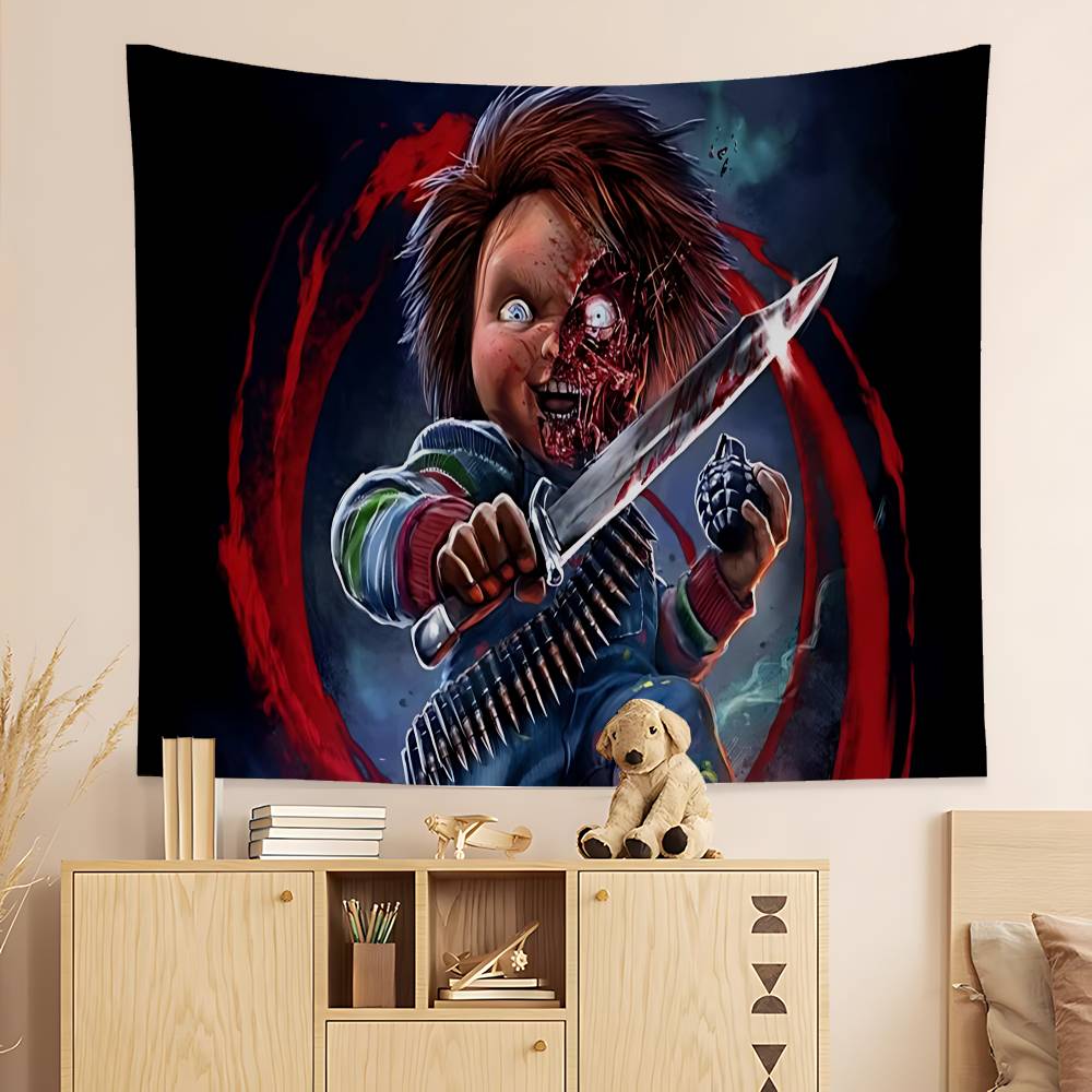 Horror Movie CChild PPlay Hippie Wall Hanging Tapestries Bohemian Wall Tapestries Mandala INS Home Decor
