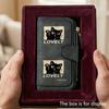Unique and cute cat-themed LOVELY men's large-capacity wallet with a business card slot and cash pocket, suitable for formal occasions and office