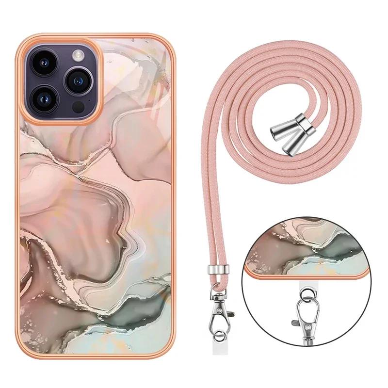 Crossbody Lanyard Cord Phone Case For Samsung Galaxy A16 A05S A13 A14 A15 A23 A24 A25 A32 A33 A34 A35 A54 A55 A73 Strap Cover