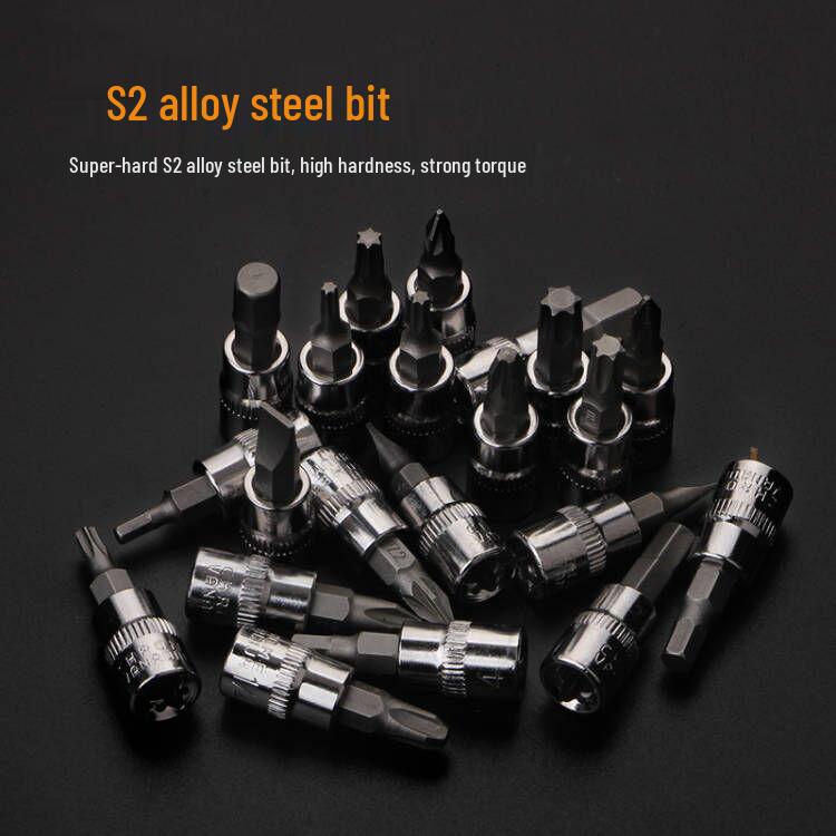 46-Piece Vehicle-Mounted Auto Repair Tool Set with 1/4" Sockets