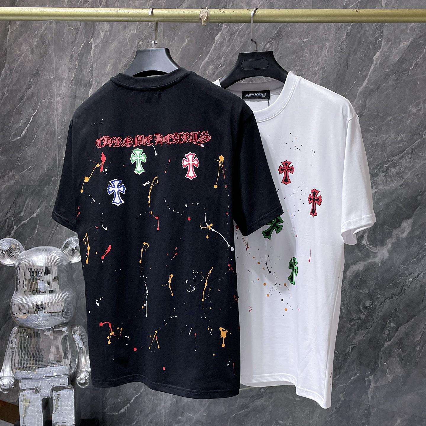 

8965 ХРОМІЗОВАНІ СЕРДЕЧКА 2025 Літня нова високоякісна бавовняна футболка вільного крою великого розміру для чоловіків та жінок, футболка для пар XL білий