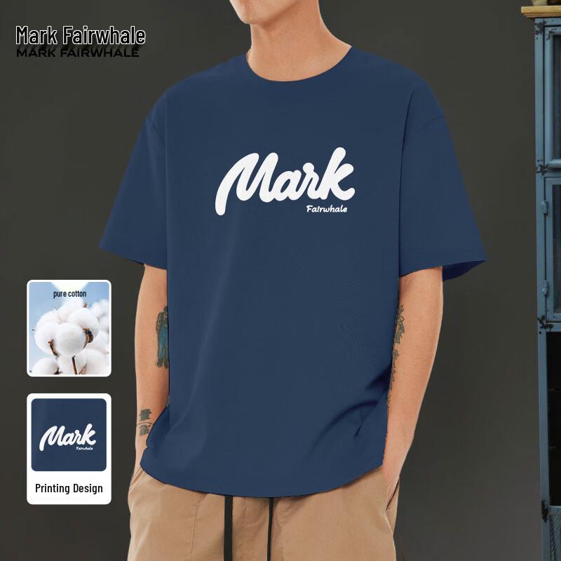 MARK FAIRWHALE Men s Loose Fit Cotton T-Shirt L