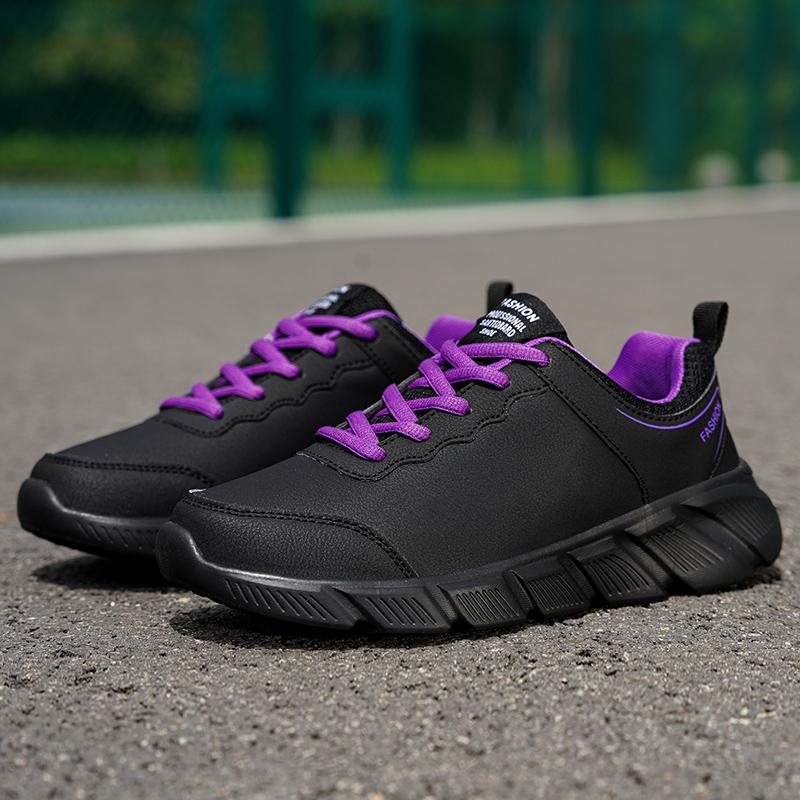 

2025 Новые уличные нескользящие легкие туфли из мягкой кожи черные дышащие женские пляжные туфли для ходьбы кроссовки для тренировок размер 41 35