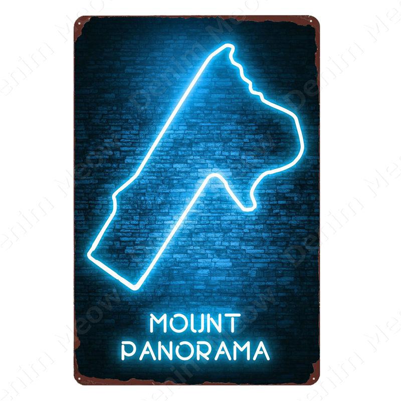 

Винтажная металлическая жестяная табличка чемпионата F1, плакат гоночной трассы, украшение стены бара-кафе-клуба, железная табличка трассы Гран-при, ZSS84 7.9x11.8In(20x30cm)