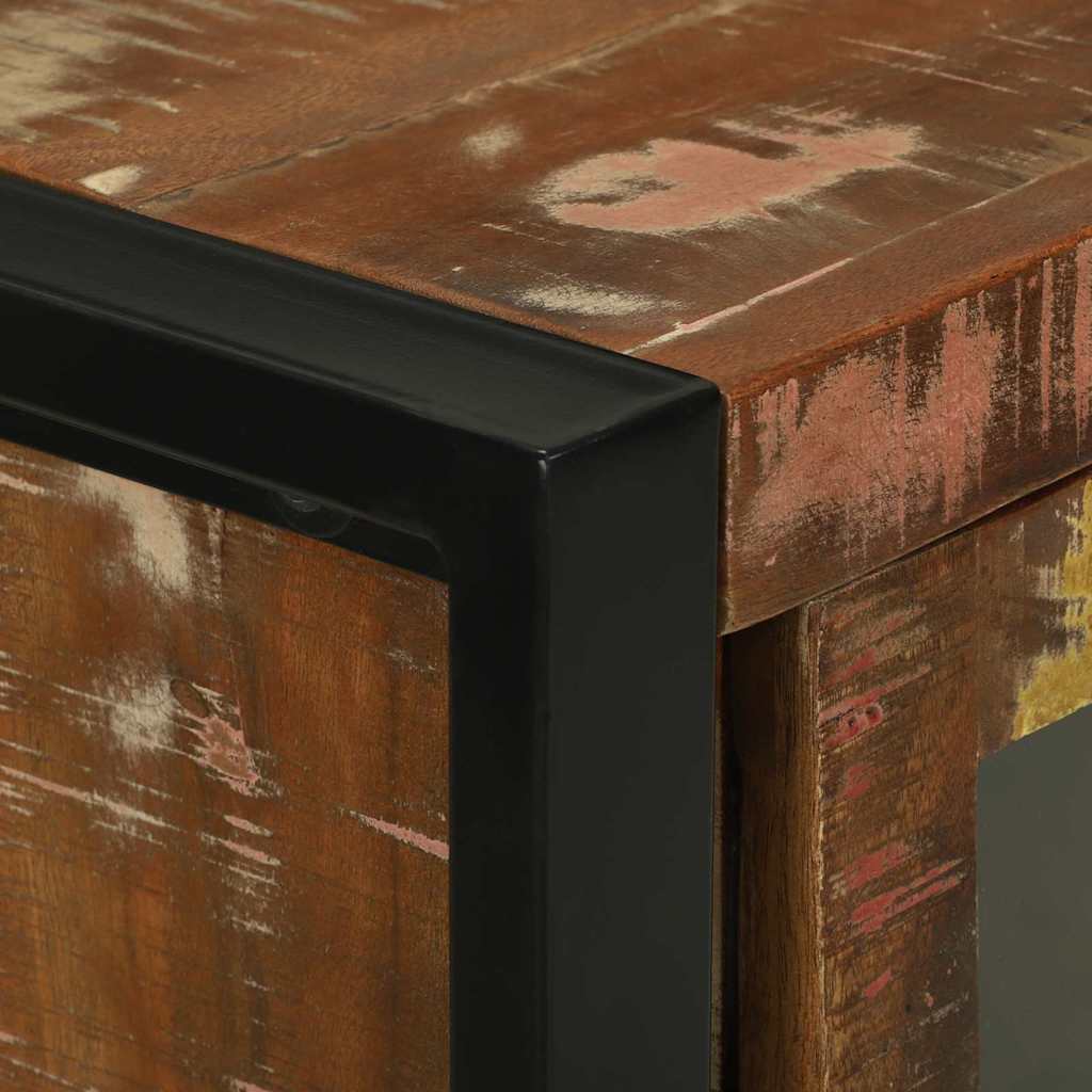 Bathroom Cabinet with Shelf Brown Solid Upcycled Wood