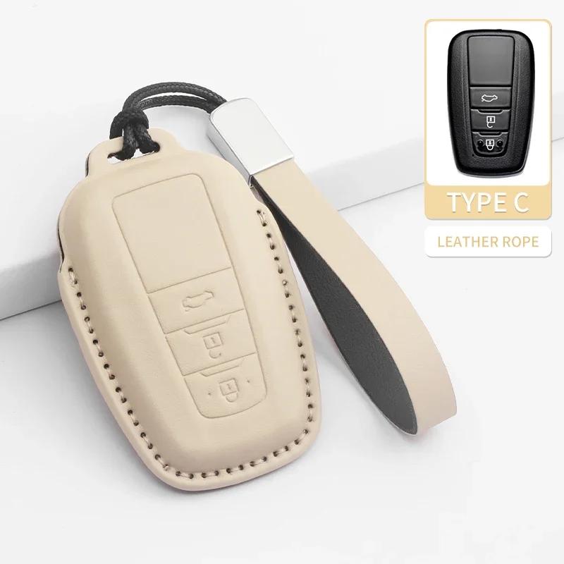 2/3 Tasten Auto Schlüsselhülle Schale Fob für Toyota Prius Camry Corolla CHR C-HR RAV4 Land Cruiser Fernbedienung Schlüsselanhänger PU Zubehör
