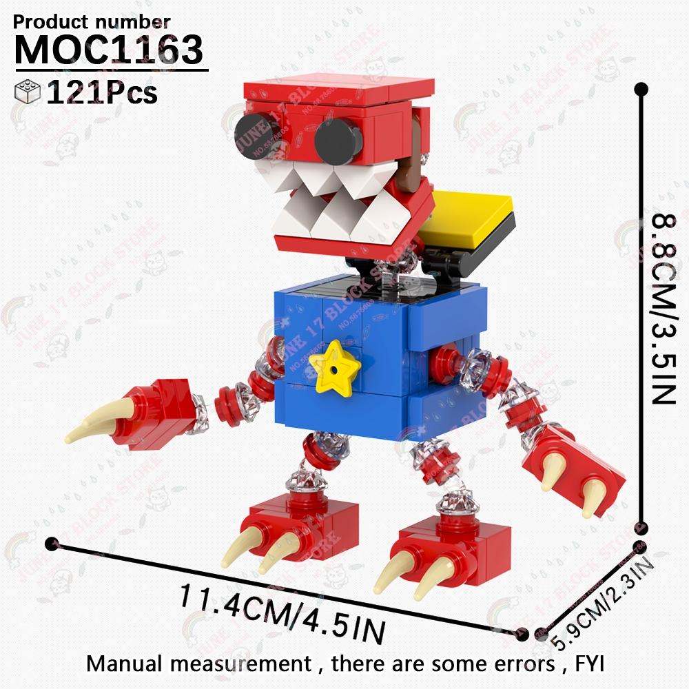 MOOXI Gioco Horror Personaggio Huggy LiLLy Modello Prototipo Set Blocchi da Costruzione MOC Fai-da-te Mattoncini Decorazioni Giocattoli Montessori per Bambini Regalo