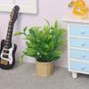 1pc Artificial Tiny Greenery Ornament Mini Potted Plant Mini Model Dollhouse Accessories