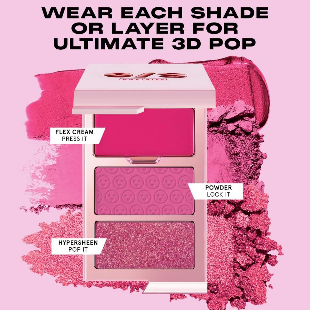 One Size By Patrick Starrr Cheek Clapper 3d Blush Trio Palette Freaky Peach Bright Peach Coral Trio