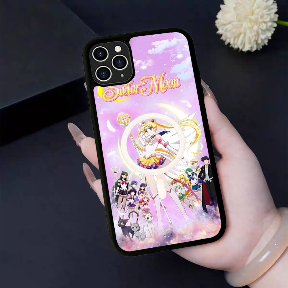 Anime S-Sailors M-Moons Für Magsafe Magnetische Handyhülle Für IPhone 17 16 15 14 13 12 11 Plus Pro Max PC+TPU Hülle
