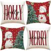 Merry Christmas Decoration Pillowcase New Year Gift Santa Claus Snowman Pattern Home Room Decoration Sofa Cushion Cover