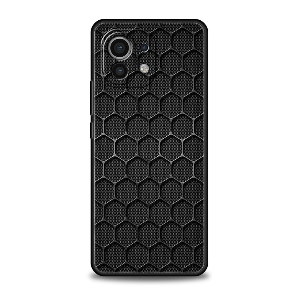 Phone Case For Xiaomi 13 12 11 Lite 12T 11T 10T 9T Mi Poco M4 M3 X4 X3 Pro F4 F3 GT 5G Cover Black Silicone Shell Carbon Fiber