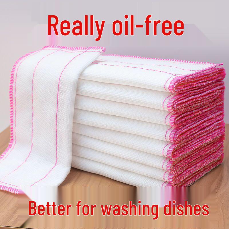 Super Absorbent Dishwashing Cloths & Scouring Pads for Kitchen and Household Cleaning 5 pieces