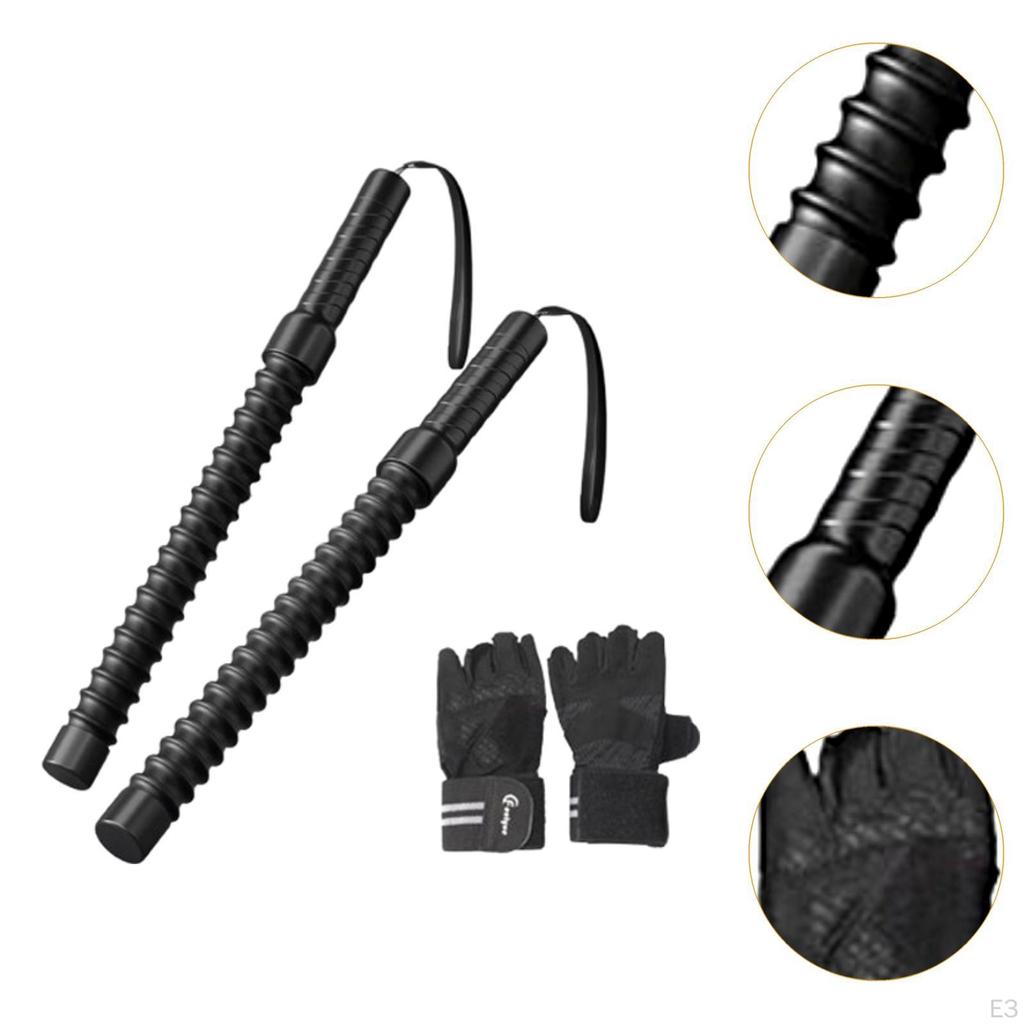 2 Bucăți Coardă de Luptă Fără Coardă Antrenament Bastoane de Fitness pentru Bărbați Femei Antrenament de Forță