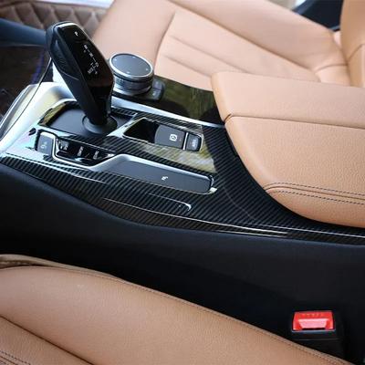 LHD ABS Carbon Fiber Car Center Console Gear Shift Panel Cover For BMW G30 5 Series 2018- Interior Base Trim Frame Sticker