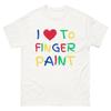 I Love To Finger Paint Couple Valentine Day Cute Heart Love T-Shirt