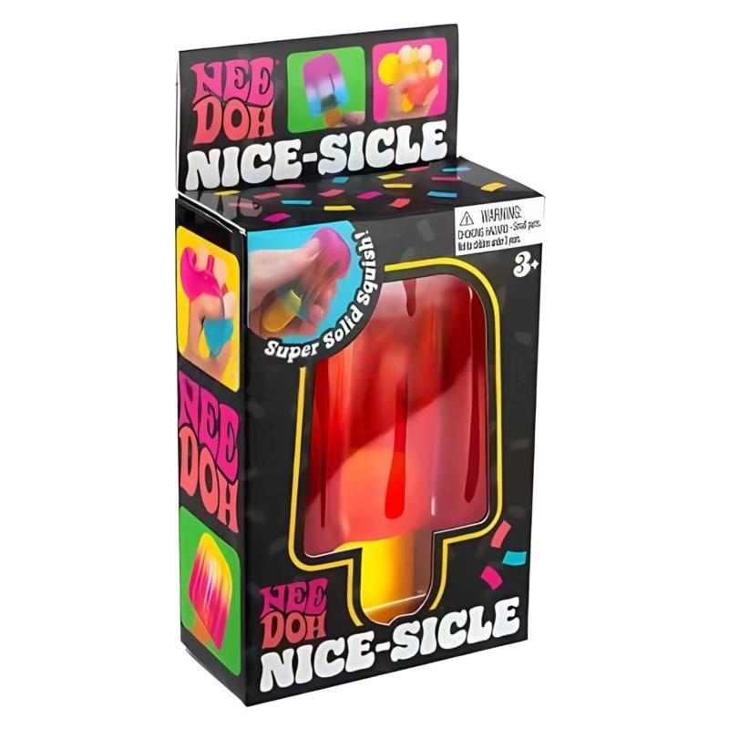 Needoh Ice Cream Squishy Squeeze Toy Nice Cube Sensory Fidget Toy Portable Stress Relief Gadget for Office Home Daily Relax Toys